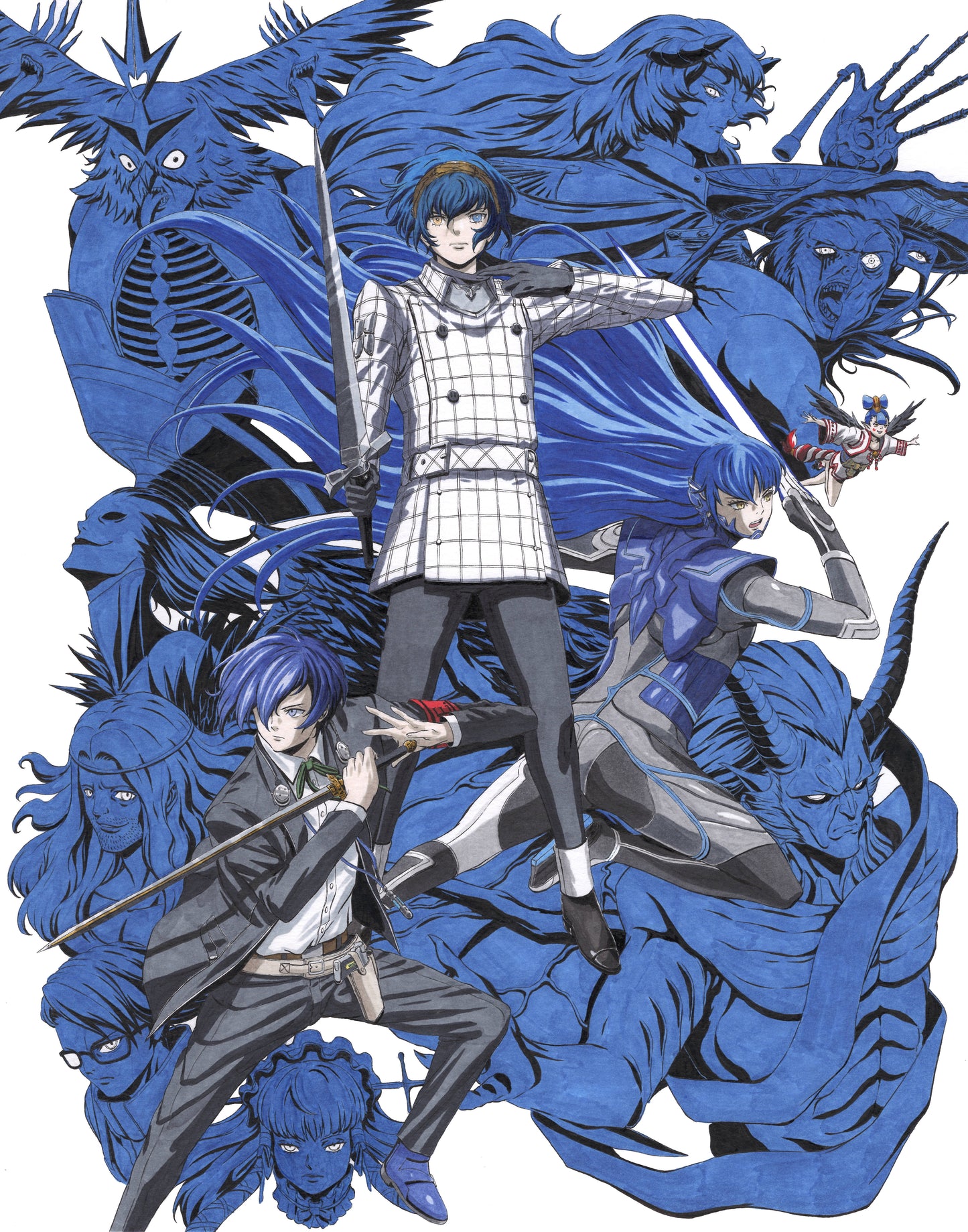Blue Boys/ Trinity of the Blue Haired Protagonists